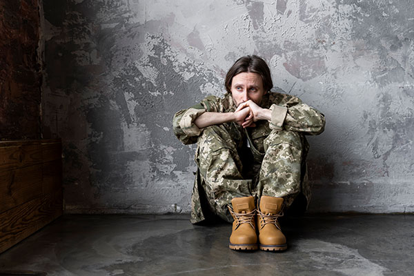 Soldat in Angst