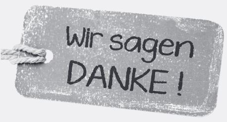 Anhänger - wir sagen danke